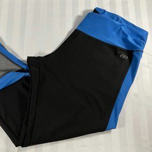 Ladies Blue/Black/Grey Colorblock Athletic Legging